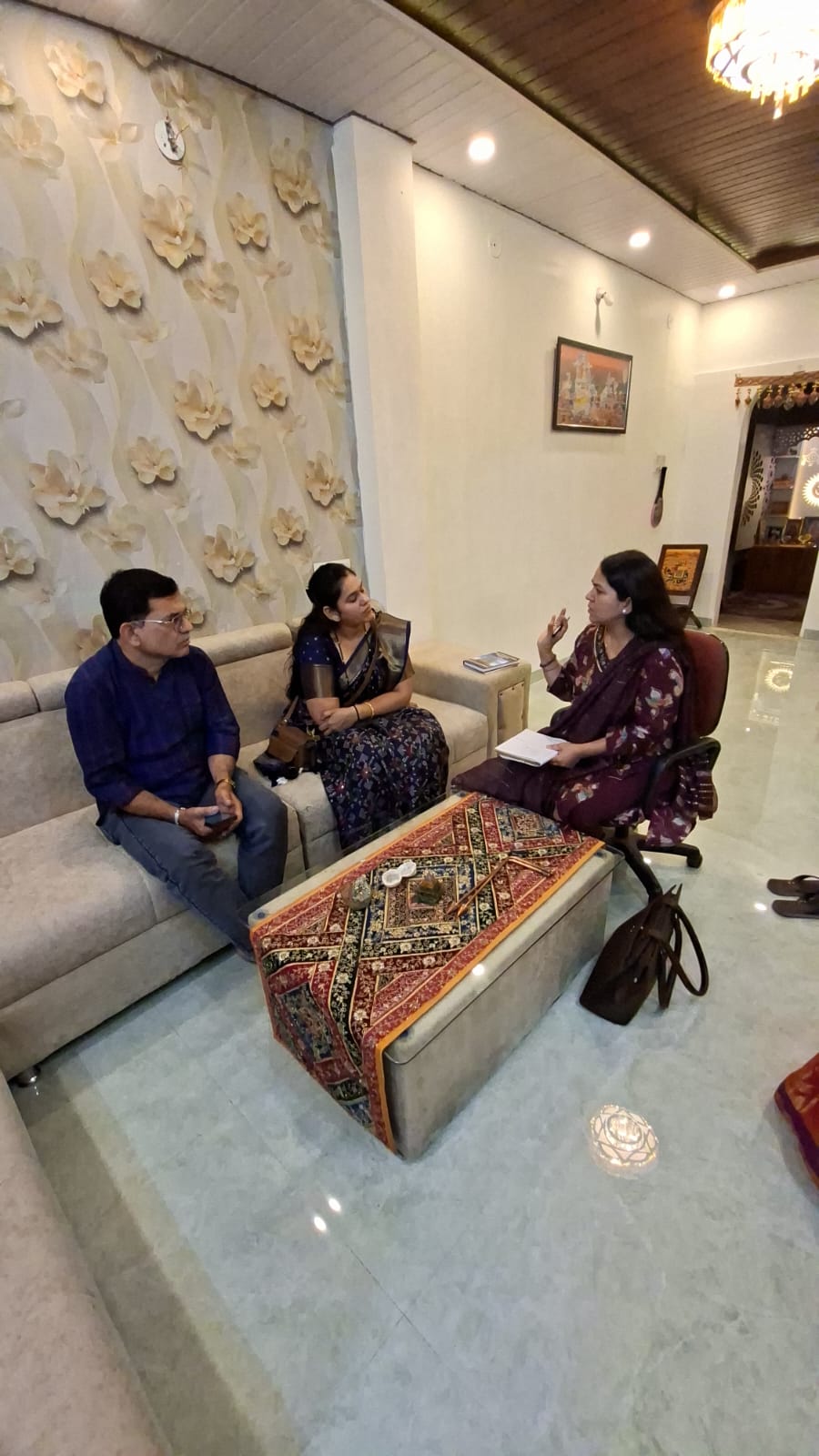 Palmistry reading session